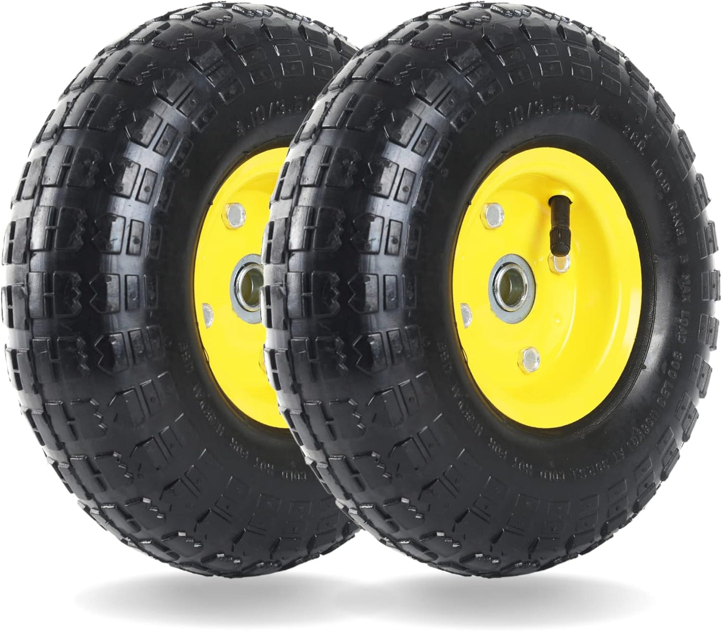 4.10/3.50 - 4 Pneumatic Tire & Wheel Assembly, Lawn & Utility Cart Replacement, 2 Pack – TW4103504P2 - with | Sold by Uncle Wiener's Wholesale