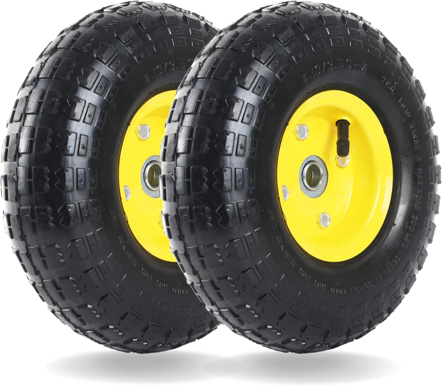 4.10/3.50 - 4 Pneumatic Tire & Wheel Assembly, Lawn & Utility Cart Replacement, 2 Pack – TW4103504P2 - with | Sold by Uncle Wiener's Wholesale