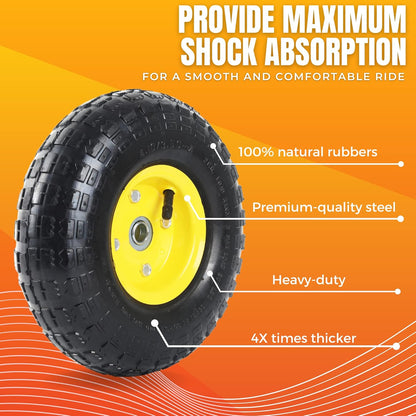 4.10/3.50 - 4 Pneumatic Tire & Wheel Assembly, Lawn & Utility Cart Replacement, 2 Pack – TW4103504P2 - with | Sold by Uncle Wiener's Wholesale