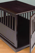 Wooden indoor dog crate styled as end table
Lockable pet crate with solid wood construction
Open slat wood crate for airflow and visibility
Furniture-style dog kennel for small pets
Dual-use pet crate with home decor top surface