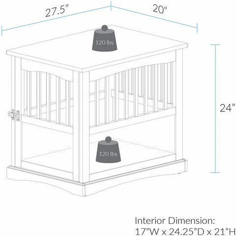Wooden indoor dog crate styled as end table
Lockable pet crate with solid wood construction
Open slat wood crate for airflow and visibility
Furniture-style dog kennel for small pets
Dual-use pet crate with home decor top surface