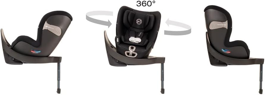 Cybex Sirona S Siège auto convertible pivotant à 360° avec technologie Sensor Safe - 12 positions à la volée - Face à l'arrière jusqu'à 22,7 kg - Noir urbain