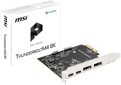 MSI THUNDERBOLTM4 8K Thunderbolt 4 PCIe Expansion Card – Dual USB-C Ports, 40Gbps, 8K Display Support