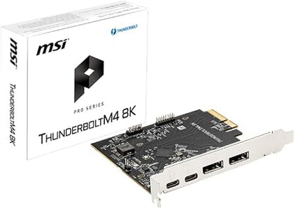MSI THUNDERBOLTM4 8K Thunderbolt 4 PCIe Expansion Card – Dual USB-C Ports, 40Gbps, 8K Display Support