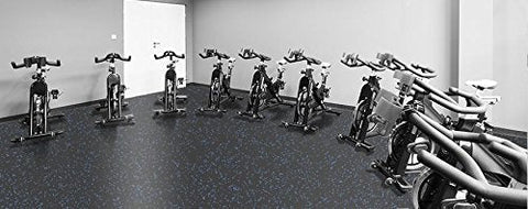 Rubber Gym Roll Flooring – Blue Speck Finish 3.28 ft x 32.80 ft
Rubber Gym Roll Flooring Installed in Fitness Studio
Black Rubber Roll Mat for Gym and Garage Floors
CrossFit Gym with Rubber Flooring Roll