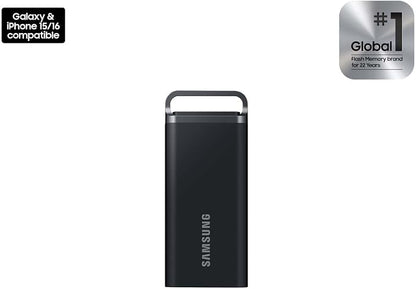 Samsung T5 EVO 2TB Portable External SSD – USB 3.2 Gen 1 Solid State Drive, Up to 460MB/s Read Speed, Compact Storage for PC, Mac & Gaming