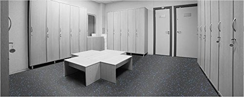 Rubber Gym Roll Flooring – Blue Speck Finish 3.28 ft x 32.80 ft
Rubber Gym Roll Flooring Installed in Fitness Studio
Black Rubber Roll Mat for Gym and Garage Floors
CrossFit Gym with Rubber Flooring Roll