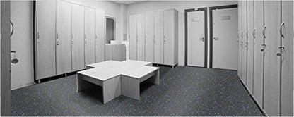 Rubber Gym Roll Flooring – Blue Speck Finish 3.28 ft x 32.80 ft
Rubber Gym Roll Flooring Installed in Fitness Studio
Black Rubber Roll Mat for Gym and Garage Floors
CrossFit Gym with Rubber Flooring Roll