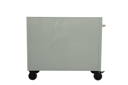 42" 9 - Drawer Rolling Tool Bench – Heavy - Duty Garage Storage Cabinet in Matte Black Finish - with Dark Blue | Sold by Uncle Wiener's Wholesale