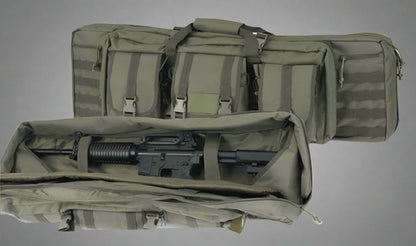 42 inch Tactical Rifle Bag with MOLLE Straps – Front View
Double Gun Backpack Case with Adjustable Straps – Side Angle
Tan MOLLE Rifle Case with Shoulder Carry
Padded Interior of Tactical Rifle Bag for Two Guns