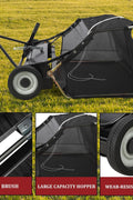 42" Tow - Behind Lawn Sweeper for Tractors – 12.9 cu.ft Hopper, 10" Brush, Solid Wheels GT1108 - with | Sold by Uncle Wiener's Wholesale