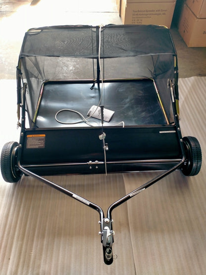 42" Tow - Behind Lawn Sweeper for Tractors – 12.9 cu.ft Hopper, 10" Brush, Solid Wheels GT1108 - with | Sold by Uncle Wiener's Wholesale