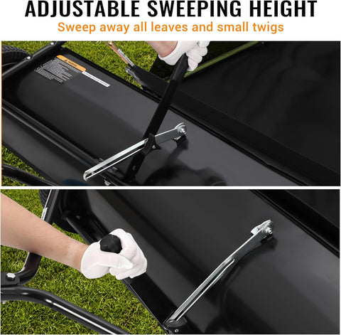 42" Tow - Behind Lawn Sweeper for Tractors – 12.9 cu.ft Hopper, 10" Brush, Solid Wheels GT1108 - with | Sold by Uncle Wiener's Wholesale
