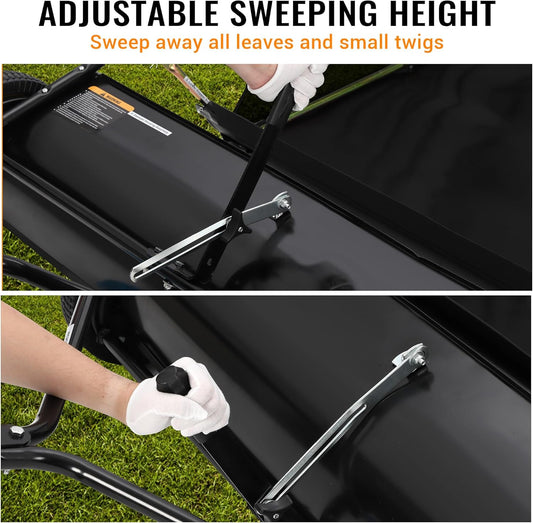 42" Tow - Behind Lawn Sweeper for Tractors – 12.9 cu.ft Hopper, 10" Brush, Solid Wheels GT1108 - with | Sold by Uncle Wiener's Wholesale