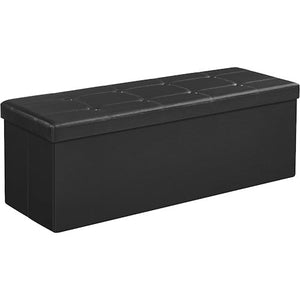 43" Folding Storage Ottoman Bench Footrest Padded Seat ULSF701