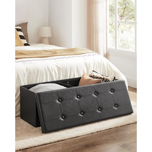 43" Folding Storage Ottoman Bench Footrest Padded Seat ULSF701 - with | Sold by Uncle Wiener's Wholesale