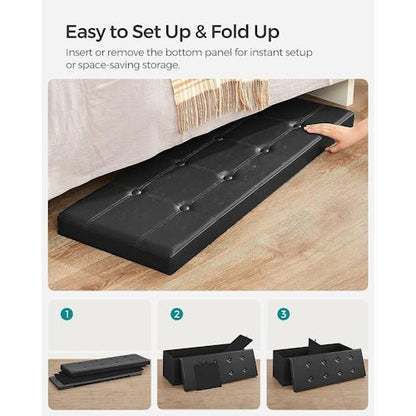 43" Folding Storage Ottoman Bench Footrest Padded Seat ULSF701 - with | Sold by Uncle Wiener's Wholesale
