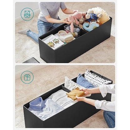 43" Folding Storage Ottoman Bench Footrest Padded Seat ULSF701 - with | Sold by Uncle Wiener's Wholesale