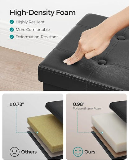 43" Folding Storage Ottoman Bench Footrest Padded Seat ULSF701 - with | Sold by Uncle Wiener's Wholesale