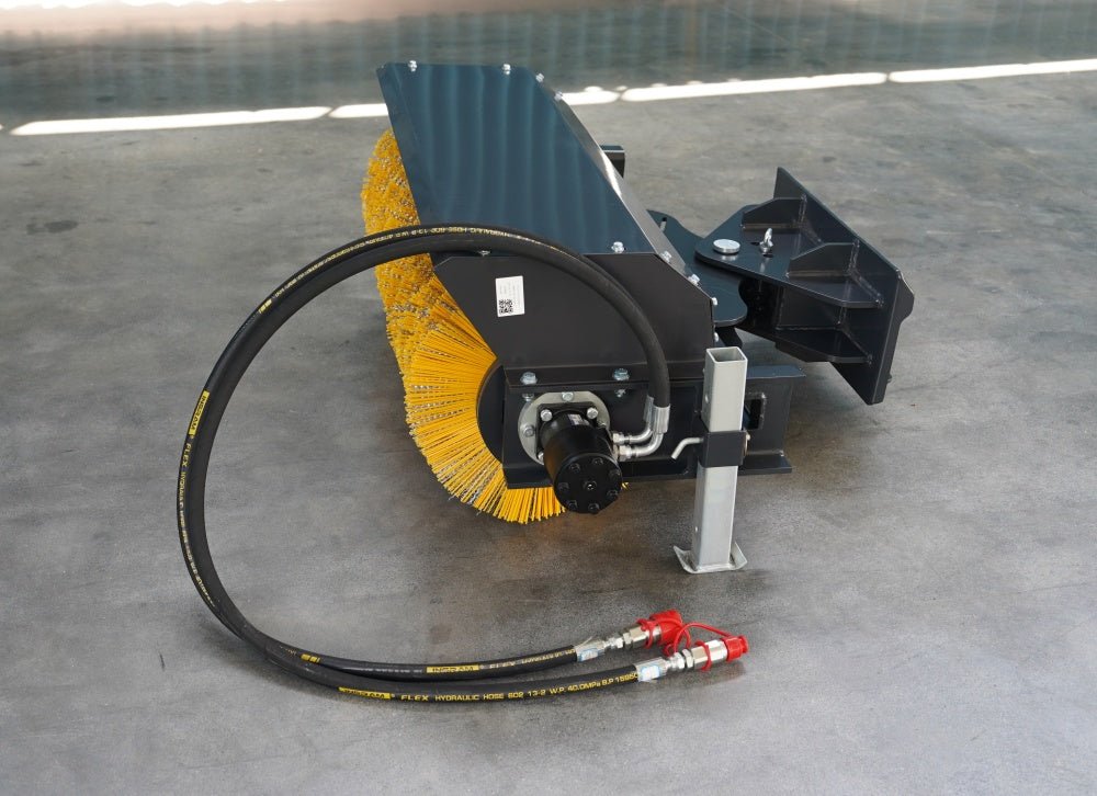 44" Mini Skid Steer Hydraulic Angle Broom Sweeper – Rotary Brush Attachment | Model MSAB1120 - with | Sold by Uncle Wiener's Wholesale