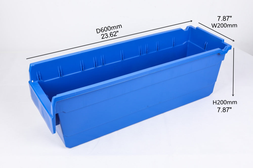 Stackable Plastic Storage Bin Heavy Duty Warehouse Parts Organizer