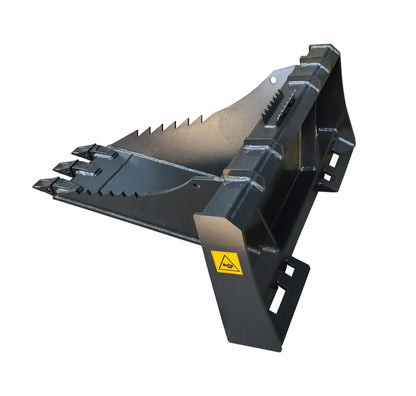 45″ Skid Steer Stump Bucket Wrecker – Universal Quick - Attach, Bolt - On Cutting Teeth | SKU SSB45S - with | Sold by Uncle Wiener's Wholesale