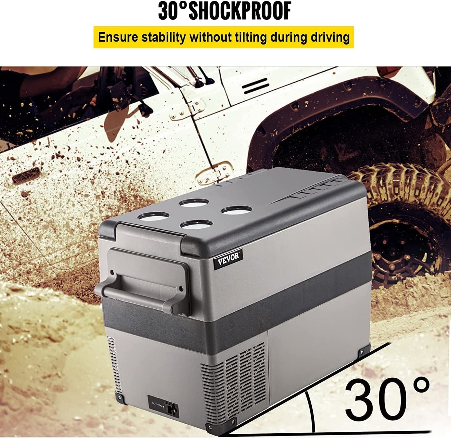 45L Portable Car Refrigerator Freezer – LG Compressor, 12V/110V Dual Zone RV Fridge 448423 - with | Sold by Uncle Wiener's Wholesale