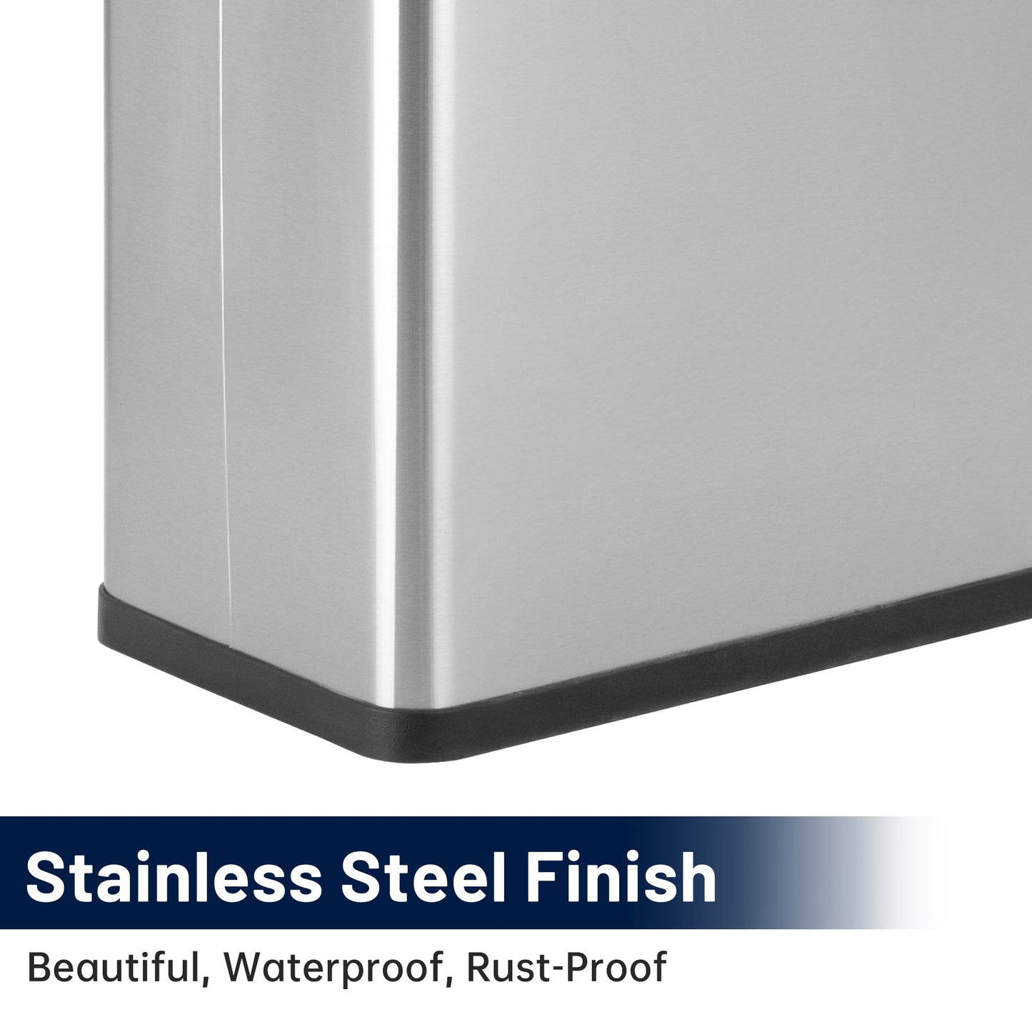 45L Slim Stainless Steel Pedal Trash Can with Inner Bucket Soft - Close AMTC45SB - with | Sold by Uncle Wiener's Wholesale