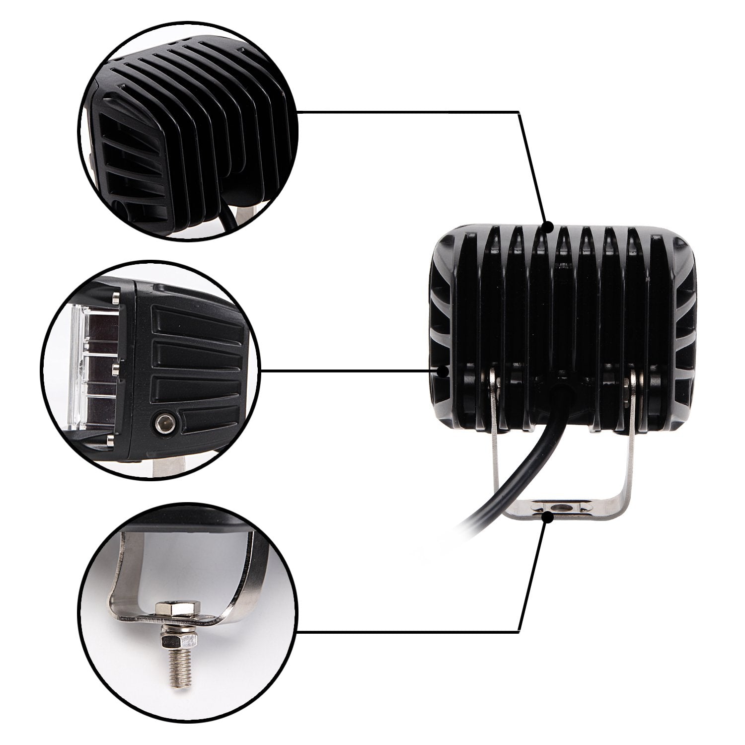 45W Side Shooter LED Strobe Light Bar – Wide Beam Off - Road Work Light – 445WF - with | Sold by Uncle Wiener's Wholesale