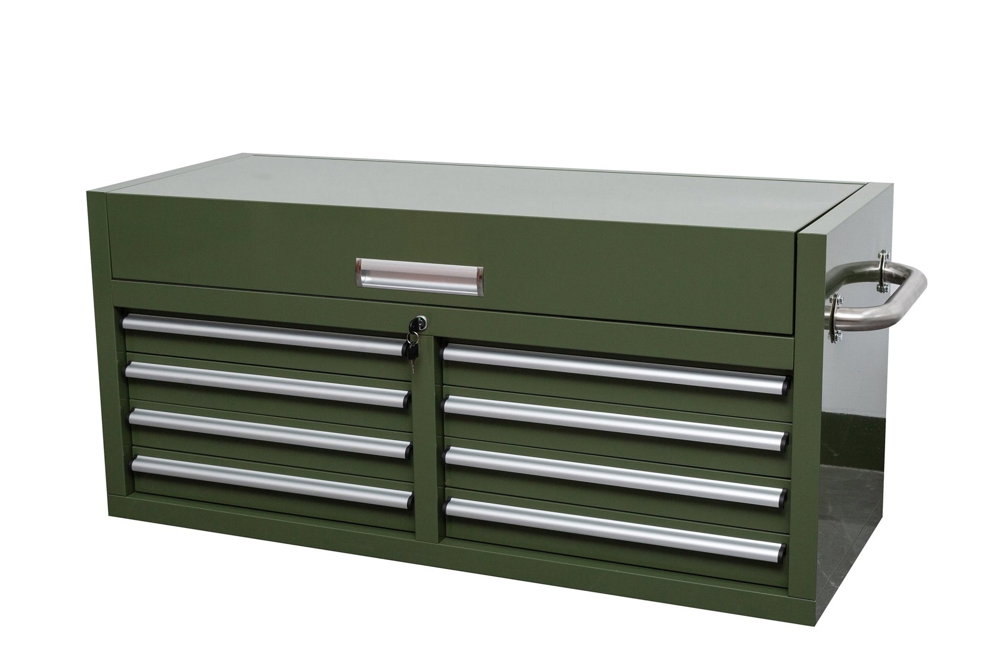 46" Heavy - Duty 8 - Drawer Upper Tool Chest – Steel Workshop Storage Cabinet - with 46" Upper Tool Chest – Olive Green | Sold by Uncle Wiener's Wholesale