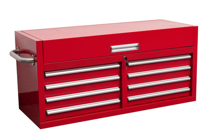 46" Heavy - Duty 8 - Drawer Upper Tool Chest – Steel Workshop Storage Cabinet - with 46" Upper Tool Chest – Red | Sold by Uncle Wiener's Wholesale