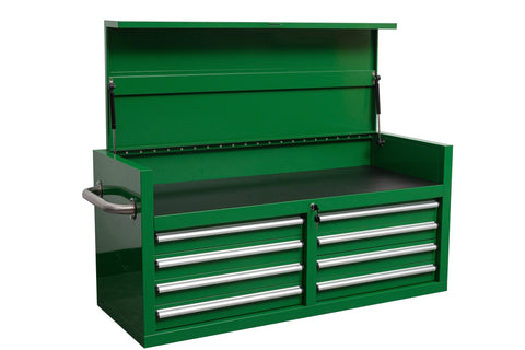 46" Heavy - Duty 8 - Drawer Upper Tool Chest – Steel Workshop Storage Cabinet - with 46" Upper Tool Chest – Emerald Green | Sold by Uncle Wiener's Wholesale