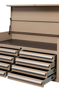 46" Heavy - Duty 8 - Drawer Upper Tool Chest – Steel Workshop Storage Cabinet - with 46" Upper Tool Chest – Desert Sand | Sold by Uncle Wiener's Wholesale