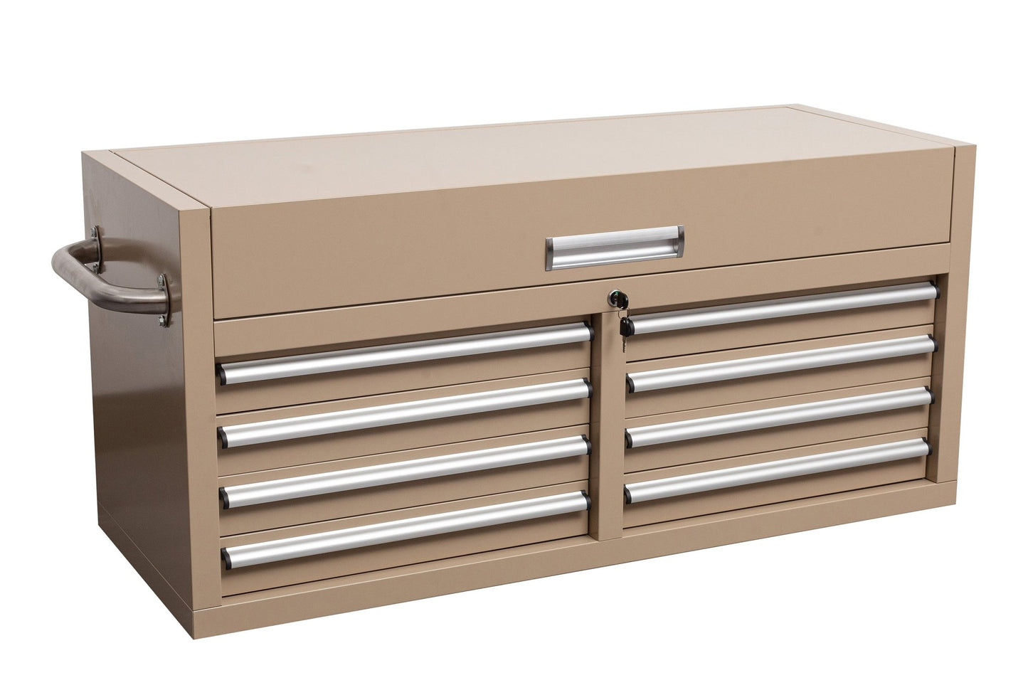 46" Heavy - Duty 8 - Drawer Upper Tool Chest – Steel Workshop Storage Cabinet - with 46" Upper Tool Chest – Desert Sand | Sold by Uncle Wiener's Wholesale