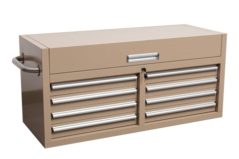 46" Heavy - Duty 8 - Drawer Upper Tool Chest – Steel Workshop Storage Cabinet - with 46" Upper Tool Chest – Desert Sand | Sold by Uncle Wiener's Wholesale