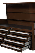 46" Heavy - Duty 8 - Drawer Upper Tool Chest – Steel Workshop Storage Cabinet - with 46" Upper Tool Chest – Espresso Brown | Sold by Uncle Wiener's Wholesale