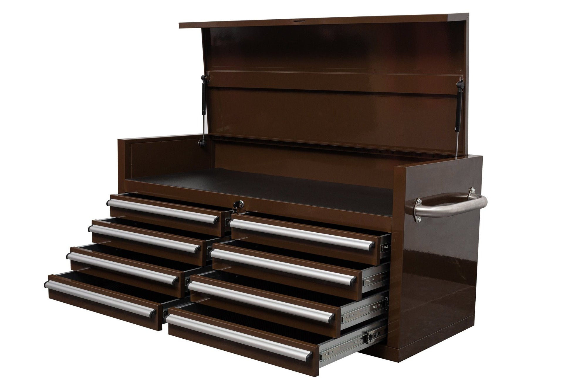 46" Heavy - Duty 8 - Drawer Upper Tool Chest – Steel Workshop Storage Cabinet - with 46" Upper Tool Chest – Espresso Brown | Sold by Uncle Wiener's Wholesale