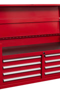 46" Heavy - Duty 8 - Drawer Upper Tool Chest – Steel Workshop Storage Cabinet - with 46" Upper Tool Chest – Red | Sold by Uncle Wiener's Wholesale