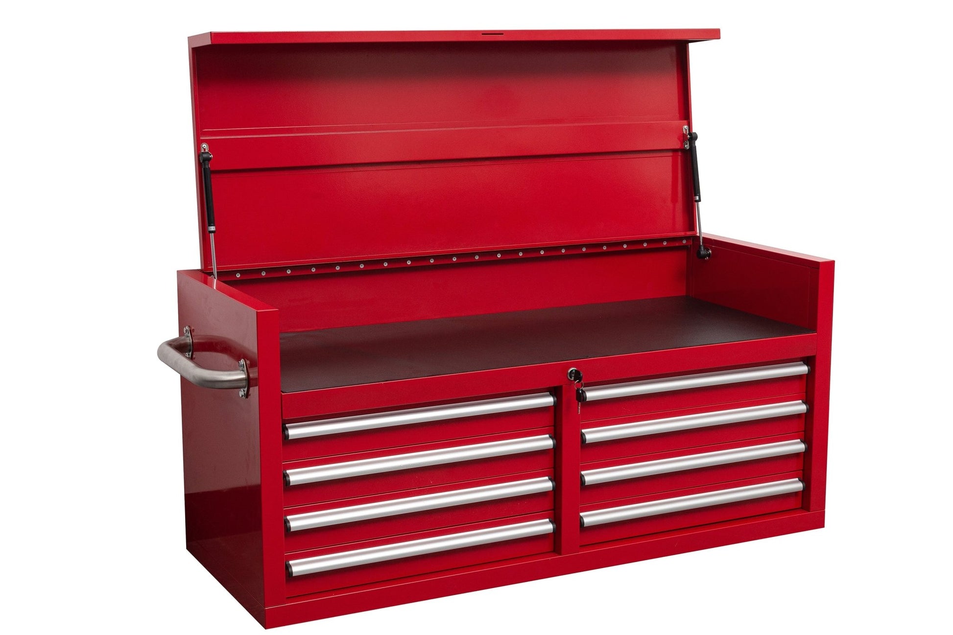 46" Heavy - Duty 8 - Drawer Upper Tool Chest – Steel Workshop Storage Cabinet - with 46" Upper Tool Chest – Red | Sold by Uncle Wiener's Wholesale