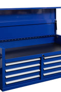 46" Heavy - Duty 8 - Drawer Upper Tool Chest – Steel Workshop Storage Cabinet - with 46" Upper Tool Chest – Dark Blue | Sold by Uncle Wiener's Wholesale