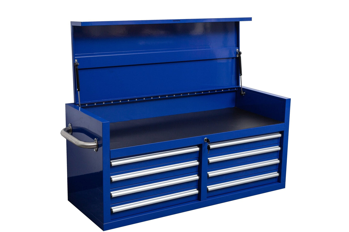 46" Heavy - Duty 8 - Drawer Upper Tool Chest – Steel Workshop Storage Cabinet - with 46" Upper Tool Chest – Dark Blue | Sold by Uncle Wiener's Wholesale