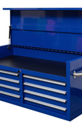 46" Heavy - Duty 8 - Drawer Upper Tool Chest – Steel Workshop Storage Cabinet - with 46" Upper Tool Chest – Dark Blue | Sold by Uncle Wiener's Wholesale