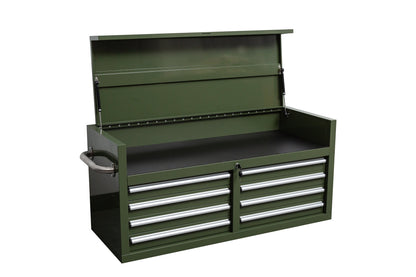 46" Heavy - Duty 8 - Drawer Upper Tool Chest – Steel Workshop Storage Cabinet - with 46" Upper Tool Chest – Dark Blue | Sold by Uncle Wiener's Wholesale