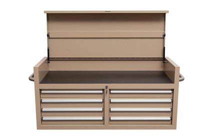 46" Heavy - Duty 8 - Drawer Upper Tool Chest – Steel Workshop Storage Cabinet - with 46" Upper Tool Chest – Desert Sand | Sold by Uncle Wiener's Wholesale