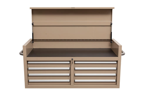 46" Heavy - Duty 8 - Drawer Upper Tool Chest – Steel Workshop Storage Cabinet - with 46" Upper Tool Chest – Desert Sand | Sold by Uncle Wiener's Wholesale
