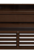 46" Heavy - Duty 8 - Drawer Upper Tool Chest – Steel Workshop Storage Cabinet - with 46" Upper Tool Chest – Espresso Brown | Sold by Uncle Wiener's Wholesale