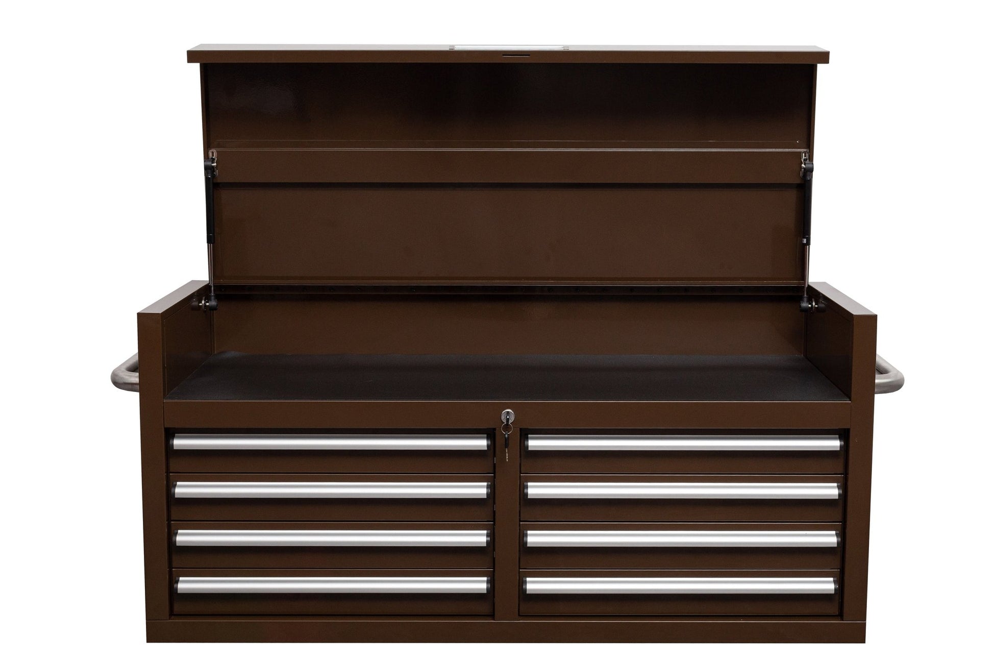 46" Heavy - Duty 8 - Drawer Upper Tool Chest – Steel Workshop Storage Cabinet - with 46" Upper Tool Chest – Espresso Brown | Sold by Uncle Wiener's Wholesale