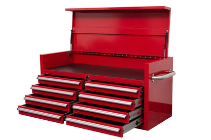 46" Heavy - Duty 8 - Drawer Upper Tool Chest – Steel Workshop Storage Cabinet - with 46" Upper Tool Chest – Red | Sold by Uncle Wiener's Wholesale