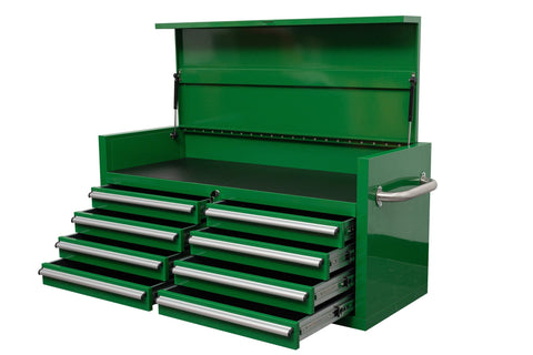 46" Heavy - Duty 8 - Drawer Upper Tool Chest – Steel Workshop Storage Cabinet - with 46" Upper Tool Chest – Emerald Green | Sold by Uncle Wiener's Wholesale
