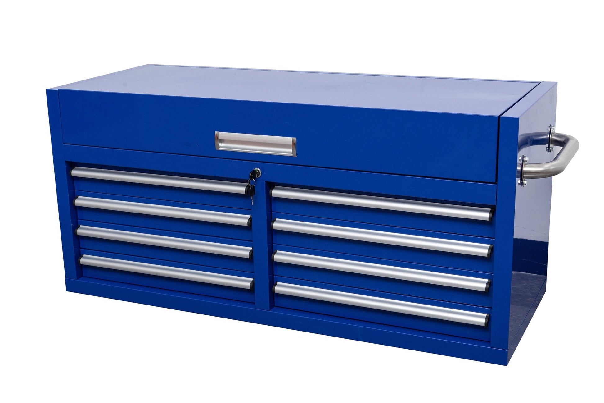 46" Heavy - Duty 8 - Drawer Upper Tool Chest – Steel Workshop Storage Cabinet - with 46" Upper Tool Chest – Dark Blue | Sold by Uncle Wiener's Wholesale